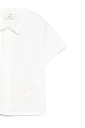 tutina in cotone bianco FENDI KIDS | BML158AS64F1I11